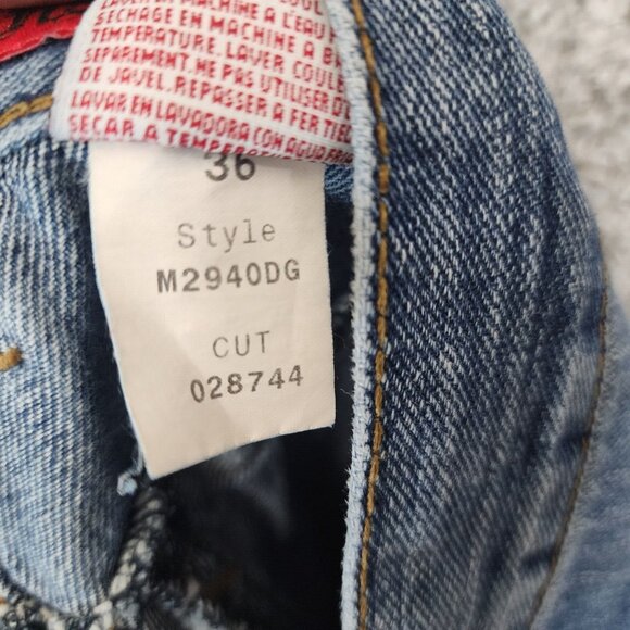 VTG JNCO Jean Shorts 35X12 Blue Crown Skater Streetwear Crown Wide Leg Baggy Y2k - Picture 12 of 16